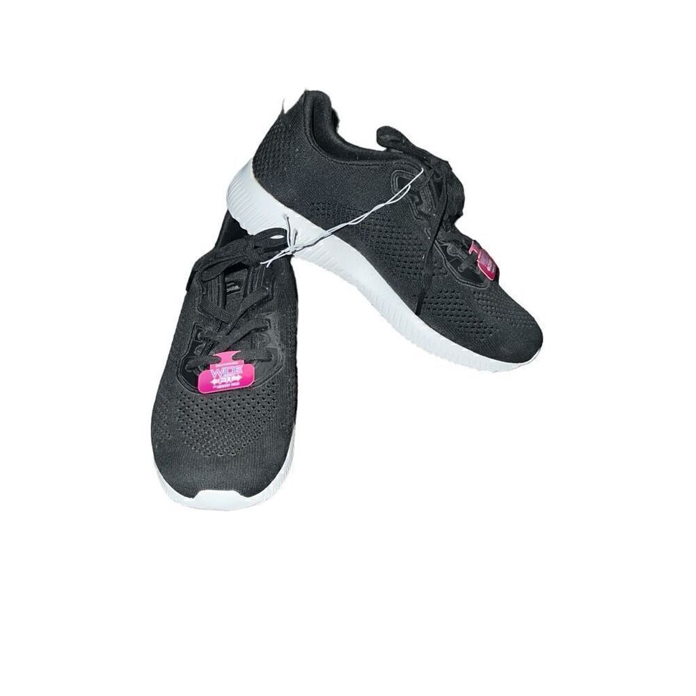 NWT SKECHERS Memory Foam Black Athletic Shoes Size 8 - Picture 1 of 5